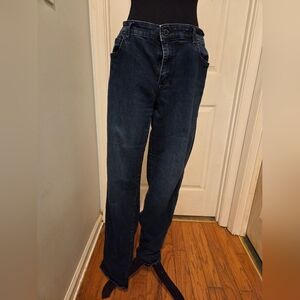Women's Classic Dark Blue Straight Leg Jeans